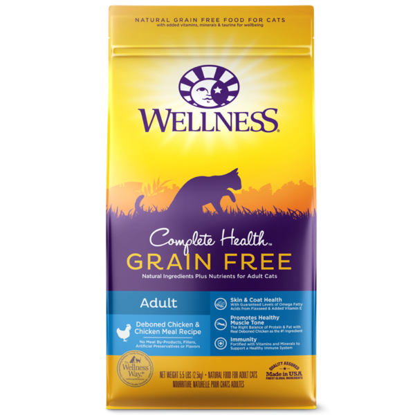 Wellness Complete Health Grain Free Chicken Dry Food for Adult Cats