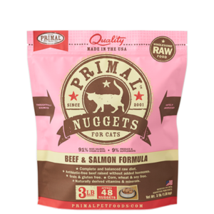 Primal Raw Frozen Beef & Salmon Formula for Cats