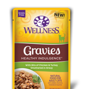 Wellness Healthy Indulgence Chicken & Turkey Gravies Pouches for Adult Cats