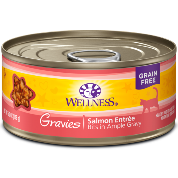 Wellness Salmon Gravies Canned Food for Adult Cats