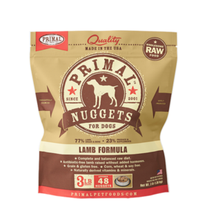 Primal Raw Frozen Lamb Formula for Dogs