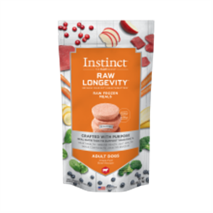 Instinct Raw Longevity Frozen Beef Patties for Adult Dogs - 6lbs
