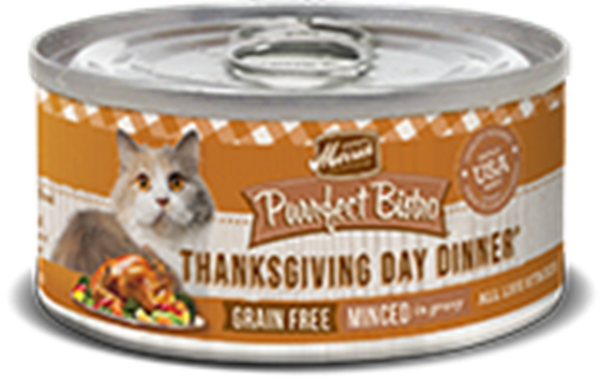 Merrick Purrfect Bistro Grain Free Thanksgiving Day Dinner Canned Food for Adult Cats
