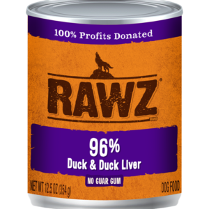 RAWZ 96% Duck & Duck Liver Canned Food for Dogs