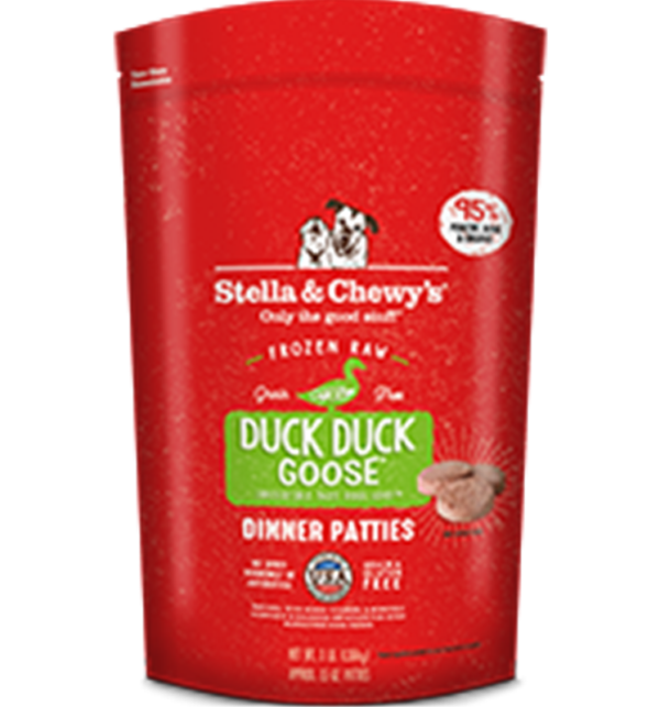 Stella & Chewys Raw Frozen Duck Patties for Adult Dogs