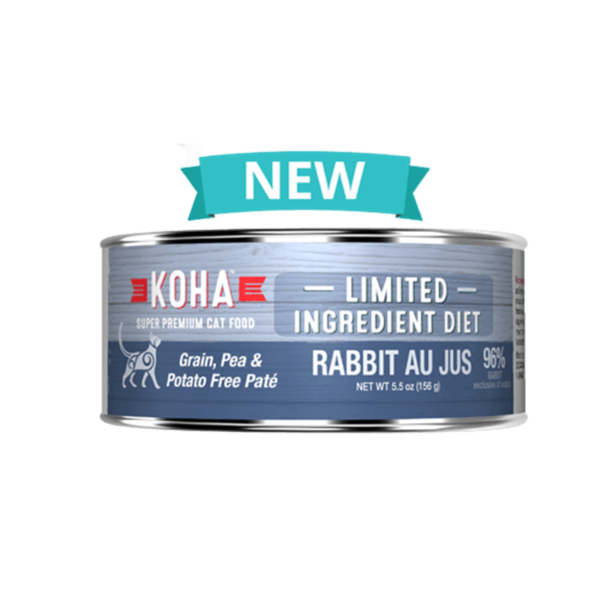 Koha Limited Ingredient Diet Rabbit au Jus Canned Food for Adult Cats