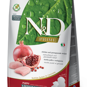 Farmina N&D Prime Line Chicken & Pomegranate Dry Food for Medium/Maxi Puppies - 5.5lbs