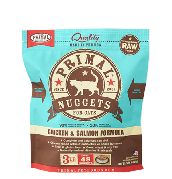 Primal Raw Frozen Chicken & Salmon Formula for Cats