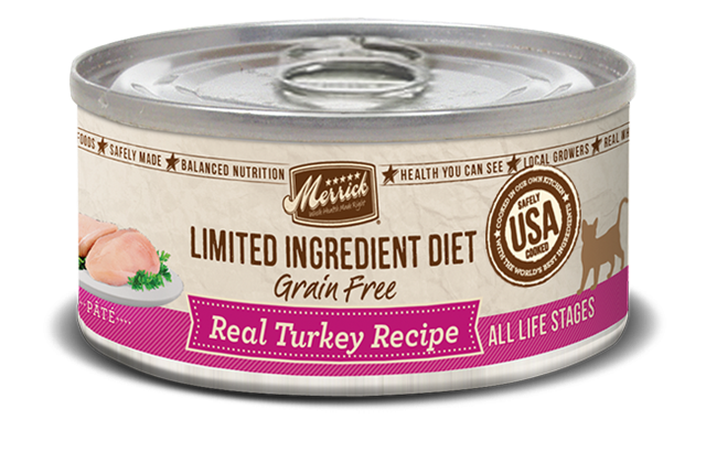 Merrick Limited Ingredient Diet Real Turkey Canned Food for Adult Cats