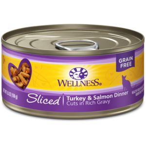 Wellness Turkey & Salmon Sliced Canned Food for Adult Cats
