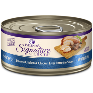 Wellness CORE Signature Selects Shredded Chicken & Chicken Liver Canned Food for Adult Cats
