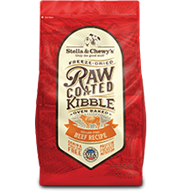 Stella & Chewys Raw Coated Grass Fed Beef Dry Food for Adult Dogs