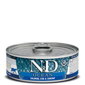 Farmina Ocean Line Salmon, Cod & Shrimp Canned Food for Adult Cats - 2.5oz