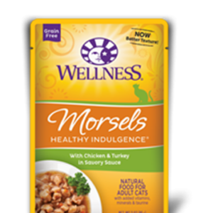 Wellness Healthy Indulgence Chicken & Turkey Morsels Pouches for Adult Cats