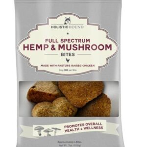 Holistic Hound Full Spectrum Chicken Hemp and Mushroom Bites Treats for Dogs