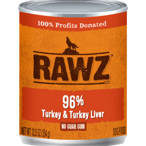 RAWZ 96% Turkey & Turkey Liver Canned Food for Dogs