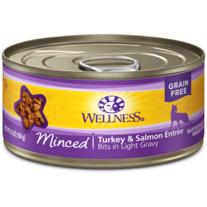 Wellness Turkey & Salmon Minced Canned Food for Adult Cats