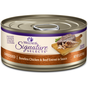 Wellness CORE Signature Selects Shredded Chicken & Beef Canned Food for Adult Cats