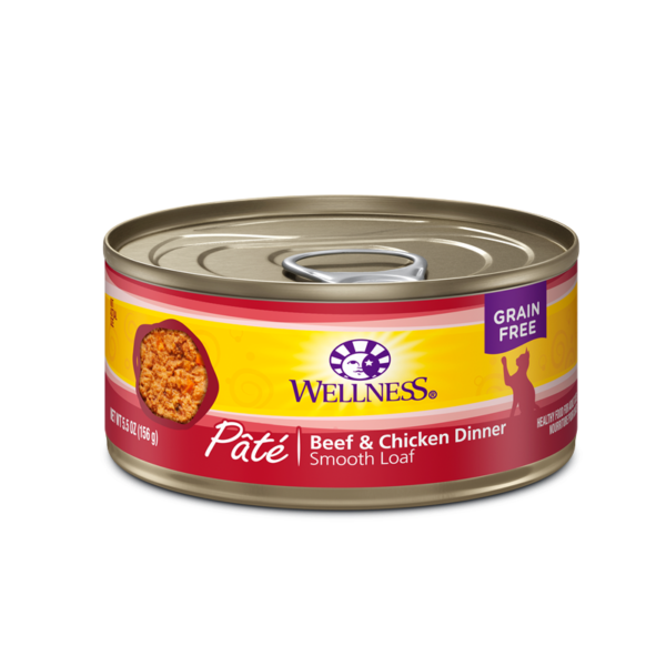 Wellness Complete Health Beef & Chicken Pate Canned Food for Adult Cats