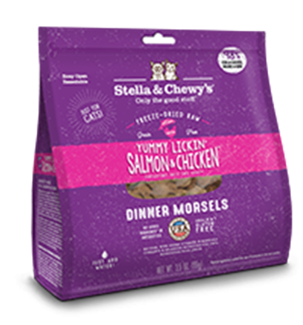 Stella & Chewys Freeze Dried Raw Yummy Lickin' Salmon & Chicken for Adult Cats