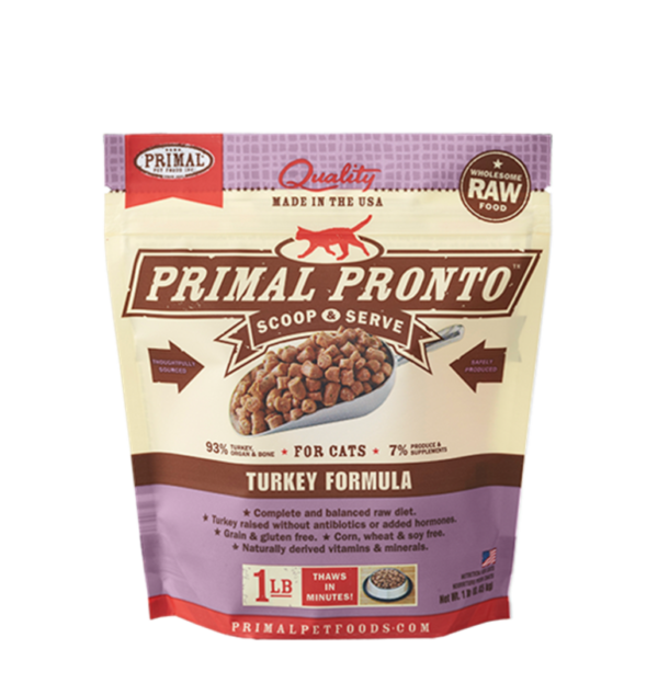 Primal Pronto Raw Frozen Turkey Formula for Cats