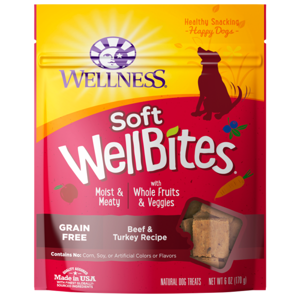 Wellness Wellbites Beef & Turkey Soft & Chewy Treat for Dogs