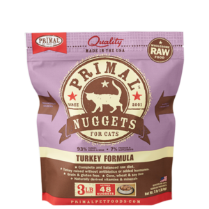 Primal Raw Frozen Turkey Formula for Cats