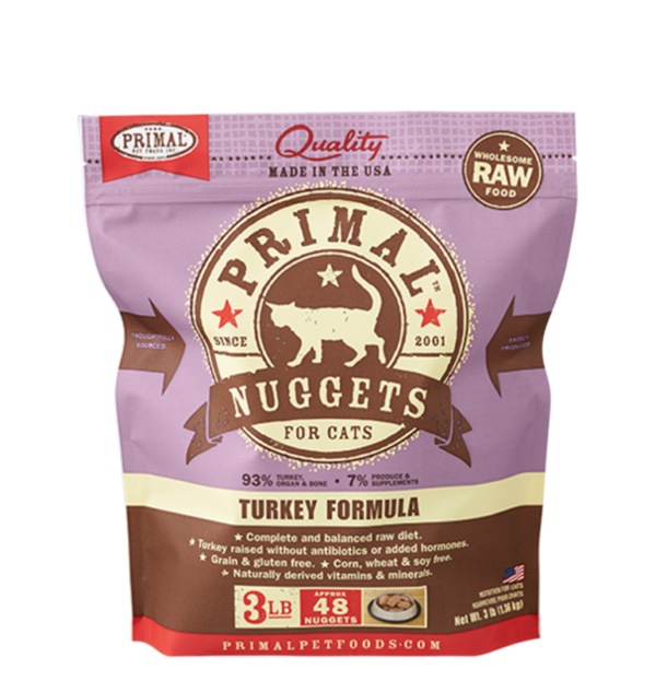 Primal Raw Frozen Turkey Formula for Cats
