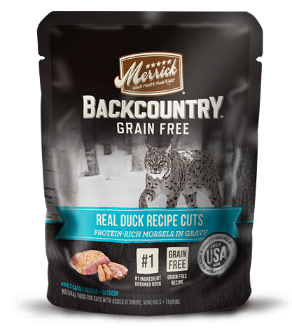 Merrick Backcountry Grain Free Real Duck Pouches for Adult Cats
