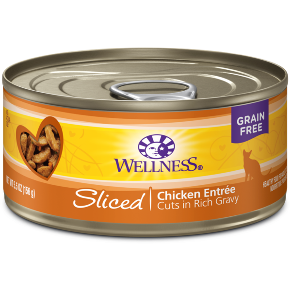 Wellness Chicken Sliced Canned Food for Adult Cats