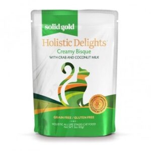 Solid Gold Holistic Delight Crab and Coconut Milk Pouches for Kittens and Adult Cats