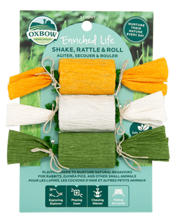Oxbow Enriched Life Shake, Rattle & Roll Toy for Small Animals