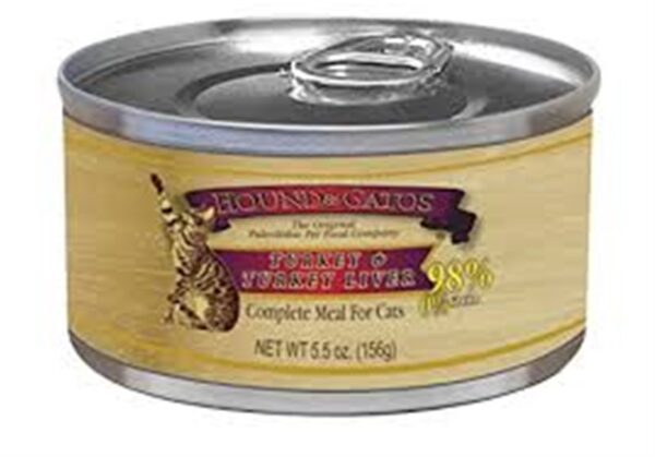 Hound & Gatos Turkey & Turkey Liver Recipe Canned Food for Cats