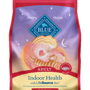 Blue Buffalo Healthy Indoor Salmon & Brown Rice Dry Food for Adult Cats - 5lbs