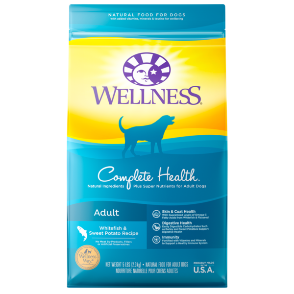 Wellness Complete Health Whitefish & Sweet Potato Dry Food for Adult Dogs