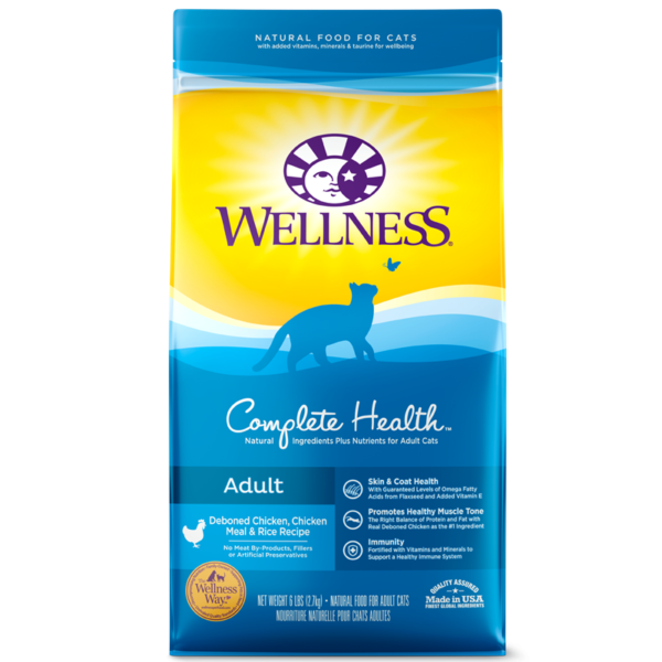 Wellness Complete Health Chicken & Rice Dry Food for Adult Cats