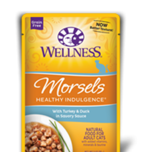 Wellness Healthy Indulgence Turkey & Duck Morsels Pouches for Adult Cats