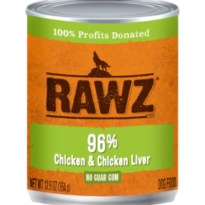 RAWZ 96% Chicken & Chicken Liver Canned Food for Dogs