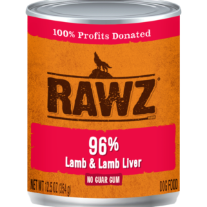 RAWZ 96% Lamb & Lamb Liver Canned Food for Dogs