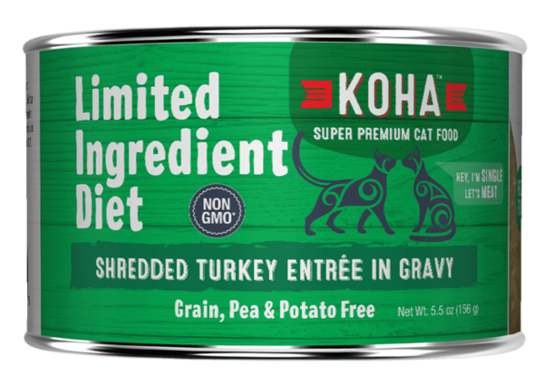 Koha Limited Ingredient Diet Shredded Turkey Canned Food for Adult Cats