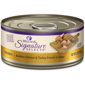 Wellness CORE Signature Selects Chunky Chicken & Turkey Canned Food for Adult Cats