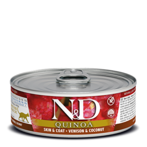 Farmina Quinoa Functional Line Skin & Coat Venison Canned Food for Adult Cats - 2.8oz