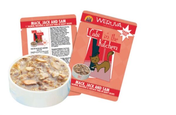 Weruva Cats In the Kitchen Grain Free Mack, Jack & Sam Pouch for Adult Cats