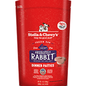 Stella & Chewys Raw Frozen Rabbit Patties for Adult Dogs