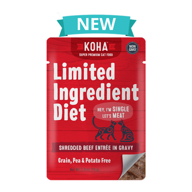 Koha Limited Ingredient Diet Shredded Beef Canned Food for Adult Cats