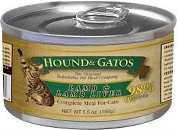 Hound & Gatos Lamb & Lamb Liver Recipe Canned Food for Cats