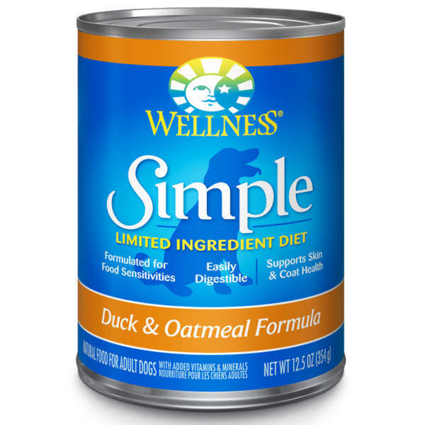 Wellness Simple Solutions Limited Ingredient Diet Duck & Oatmeal Canned Food for Adult Dogs