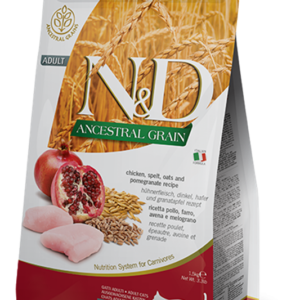 Farmina N&D Ancestral Grain Line Chicken & Pomegranate Dry Food for Adult Cats - 3.3lbs
