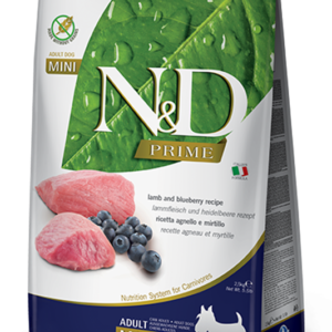 Farmina N&D Prime Line Dry Lamb & Blueberry Food for Mini Adult Dogs