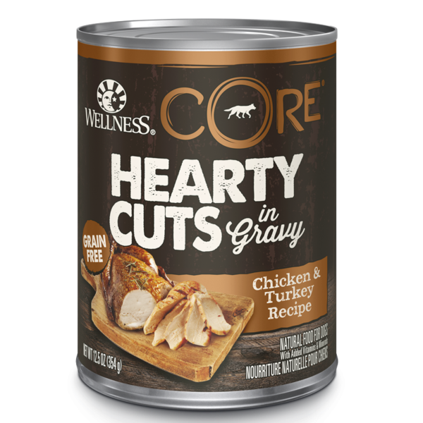 Wellness CORE Grain Free Hearty Cuts Chicken & Turkey Canned Food for Adult Dogs